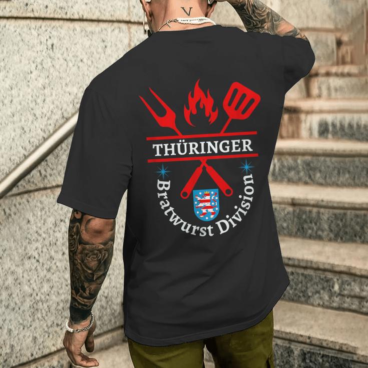 Thüringer Bratwurst Division Thuringia Bbq S T-Shirt mit Rückendruck Geschenke für Ihn