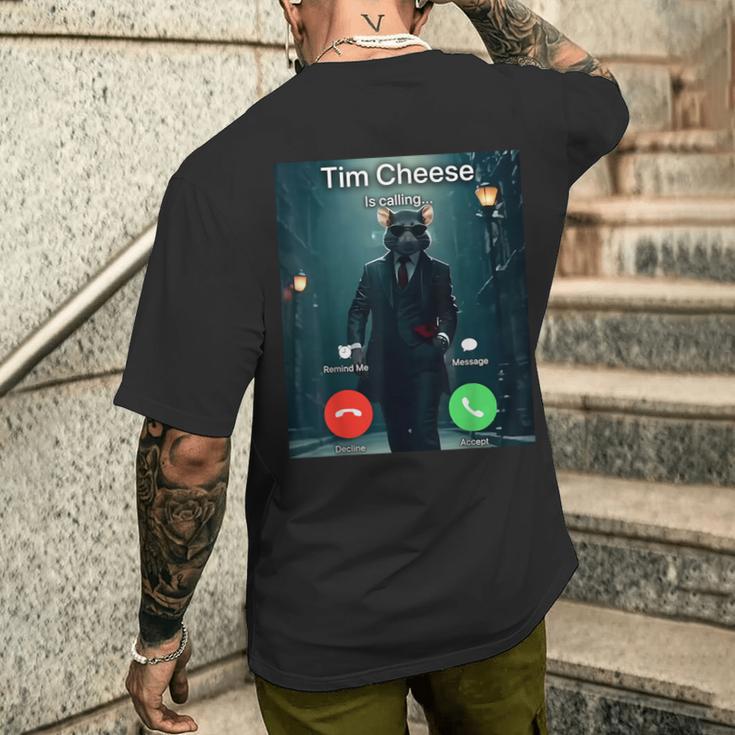 Tim Cheese Sticker Tim Cheese Meme Men's T-shirt Back Print - Thegiftio UK