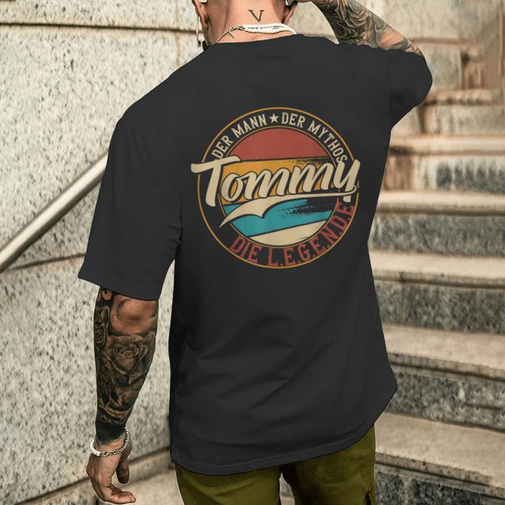 Tommy The Man Of Myth The Legend First Name T-Shirt mit Rückendruck Geschenke für Ihn