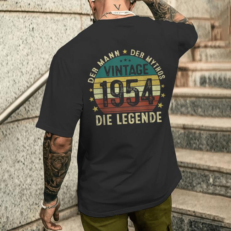 Vintage 1954 The Man Mythos The Legendary Since 1954 T-Shirt mit Rückendruck Geschenke für Ihn