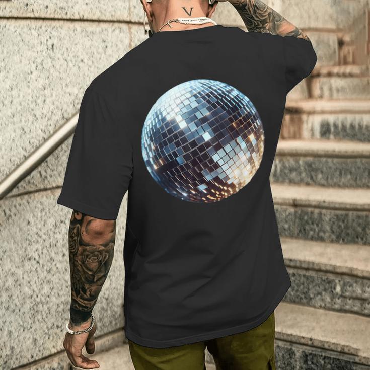 Vintage Retro Disco Ball Retro 1980S Dj Mirror Ball T-Shirt mit Rückendruck Geschenke für Ihn