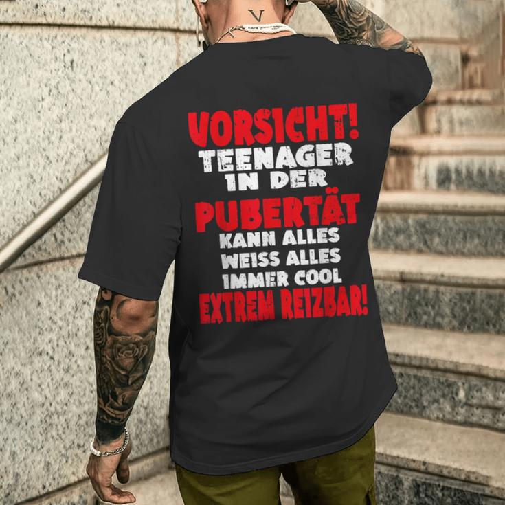 Vorsicht Nager In Der Puberty Nie Slogan T-Shirt mit Rückendruck Geschenke für Ihn