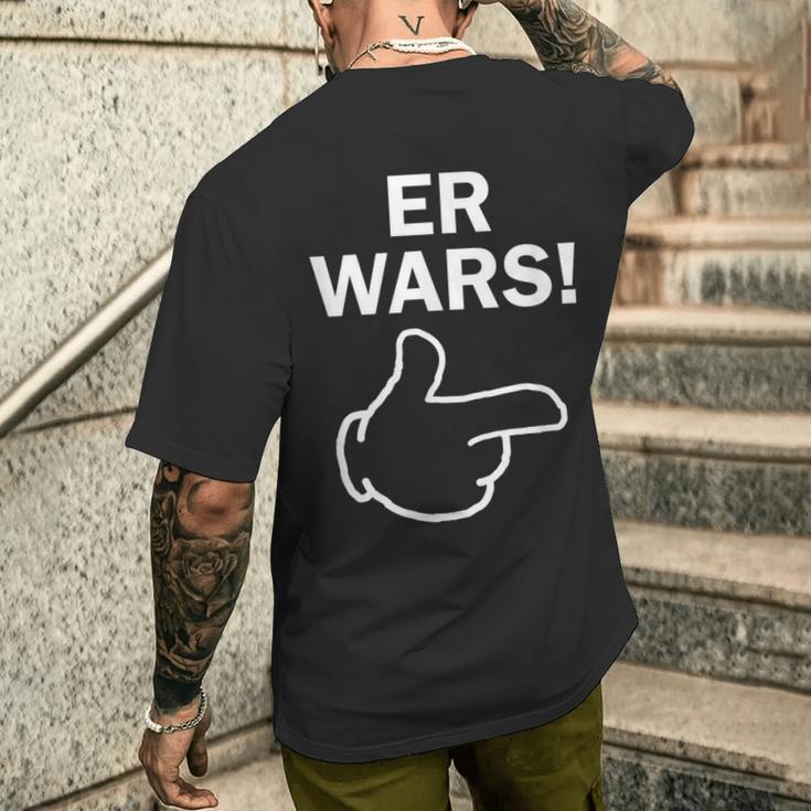 He Wars Saying Comic Hand Fun T-Shirt mit Rückendruck Geschenke für Ihn