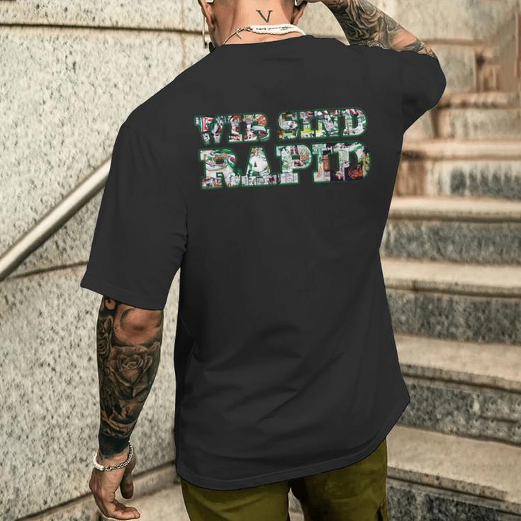 Wir Sind Rapid Football T-Shirt mit Rückendruck Geschenke für Ihn