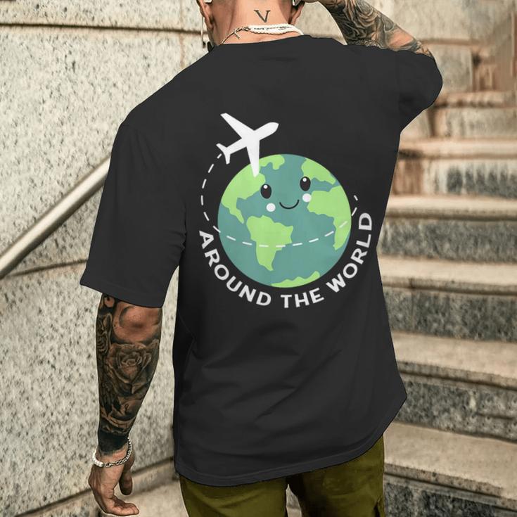 World Travel Around The World Trip Holidays T-Shirt mit Rückendruck Geschenke für Ihn