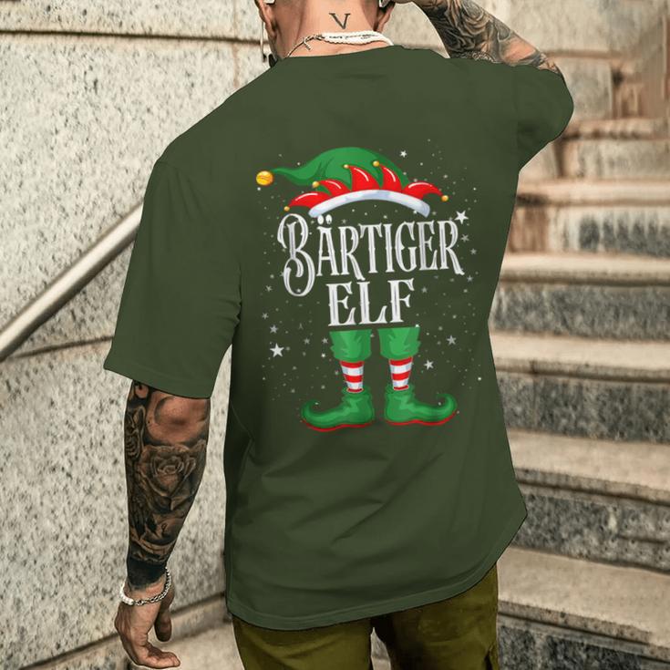 Bearded Elf Outfit Christmas Family Elf T-Shirt mit Rückendruck Geschenke für Ihn