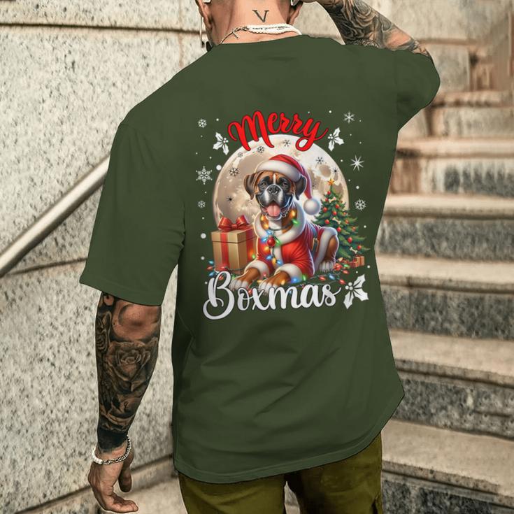 Boxer Dog Christmas Boxer Merry Boxmas Boxer T-Shirt mit Rückendruck Geschenke für Ihn