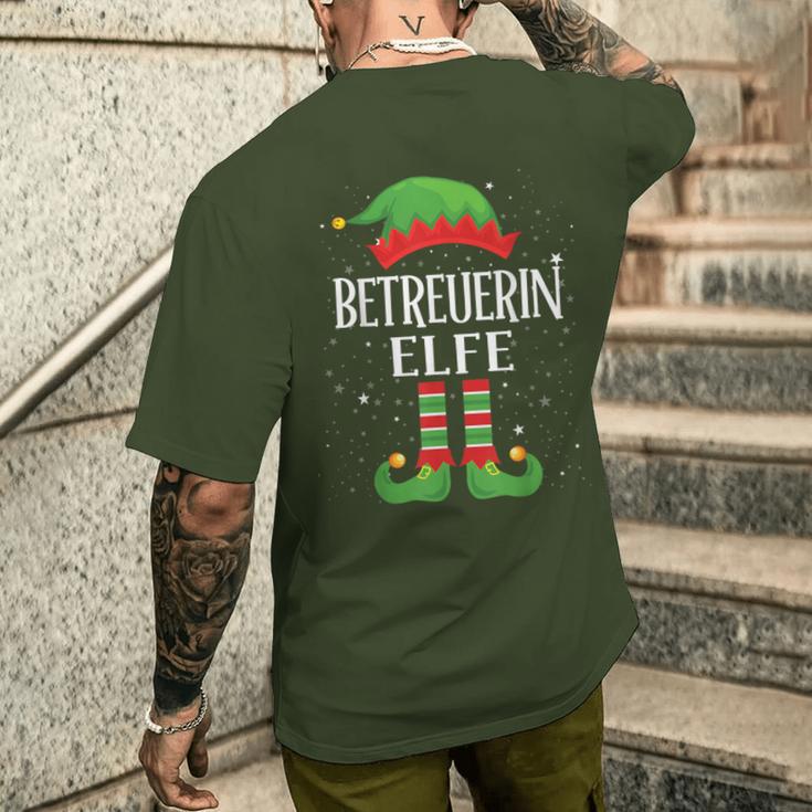 Caregiver Elf Outfit Christmas Family Elf Christmas T-Shirt mit Rückendruck Geschenke für Ihn