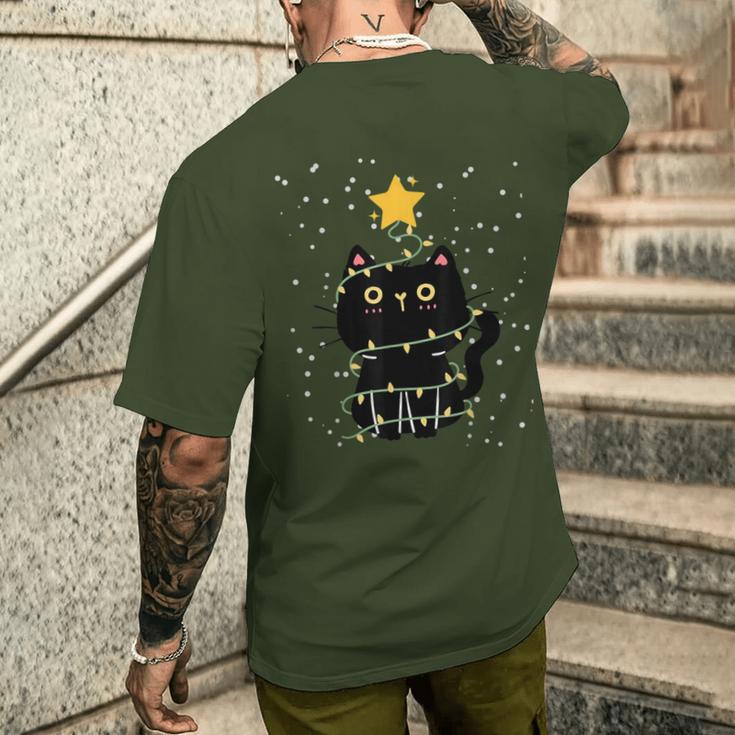 Cat Cat Lover Christmas Outfit Christmas T-Shirt mit Rückendruck Geschenke für Ihn