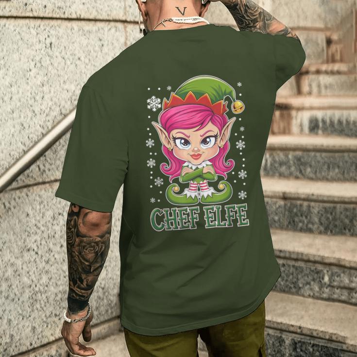 Chef Elf Saying Outfit Christmas T-Shirt mit Rückendruck Geschenke für Ihn