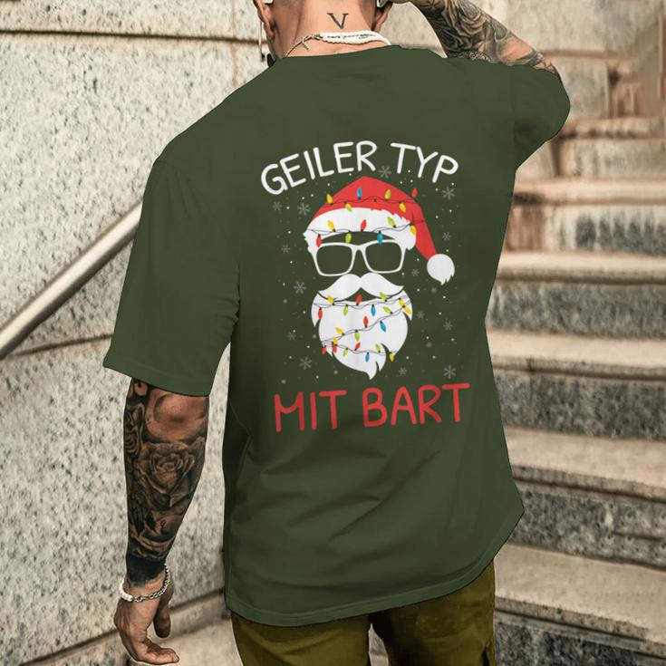 Christmas With Beard Santa Claus Christmas Beard Carrier T-Shirt mit Rückendruck Geschenke für Ihn