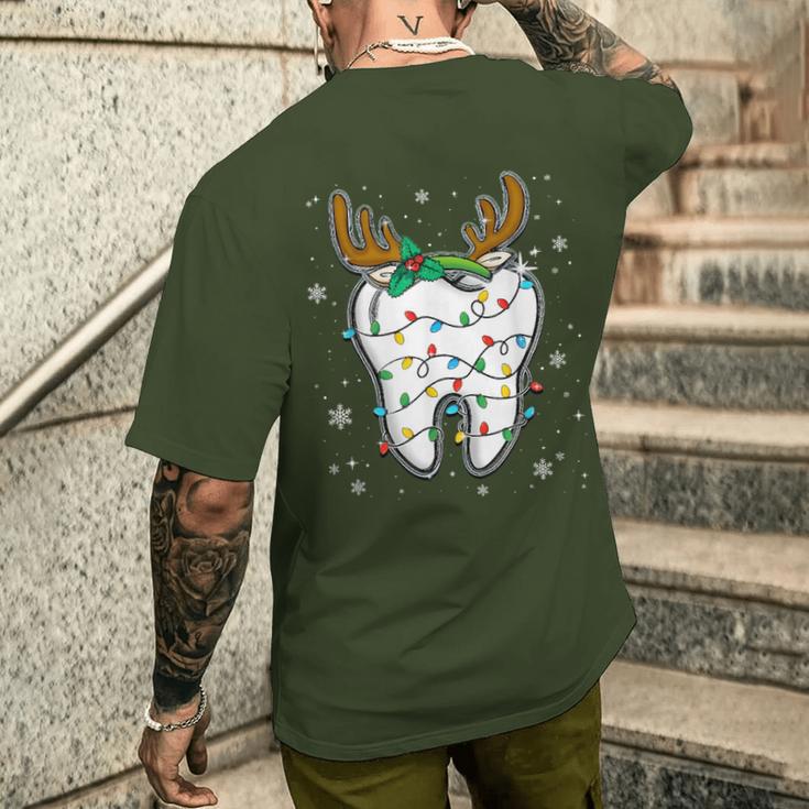 Christmas Dentist Dentist Assistant Christmas Tooth Xmas Dent T-Shirt mit Rückendruck Geschenke für Ihn