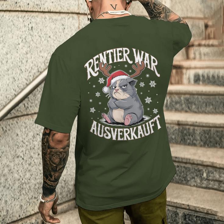 Christmas Guinea Pig Reindeer Was Out Sold Out T-Shirt mit Rückendruck Geschenke für Ihn