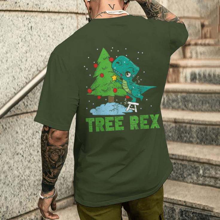 Christmas Tree Rex Dinosaur Fan Children's Christmas Tree T-Shirt mit Rückendruck Geschenke für Ihn