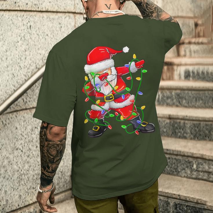 Dabbing Santa Claus Santa Claus T-Shirt mit Rückendruck Geschenke für Ihn