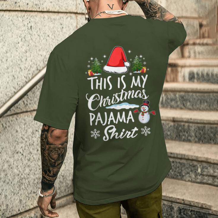 Das Ist Mein Christmas Pyjamas Matching Family T-Shirt mit Rückendruck Geschenke für Ihn