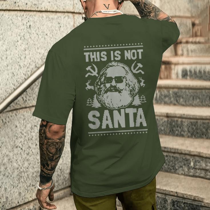 Das Ist Nicht Santa Karl Marx Christmas Communist T-Shirt mit Rückendruck Geschenke für Ihn