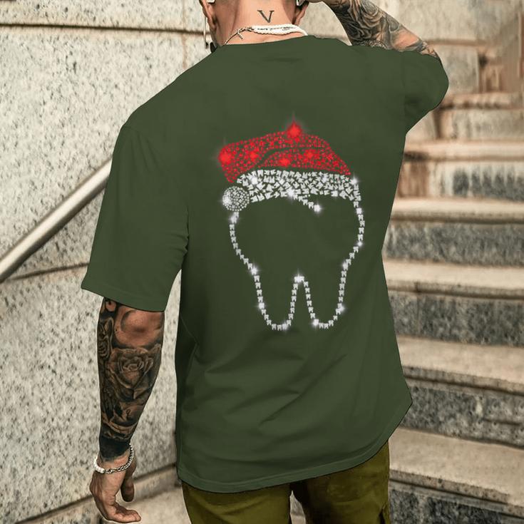 Dental Christmas Hat Dental Hygiene Dentist Christmas T-Shirt mit Rückendruck Geschenke für Ihn