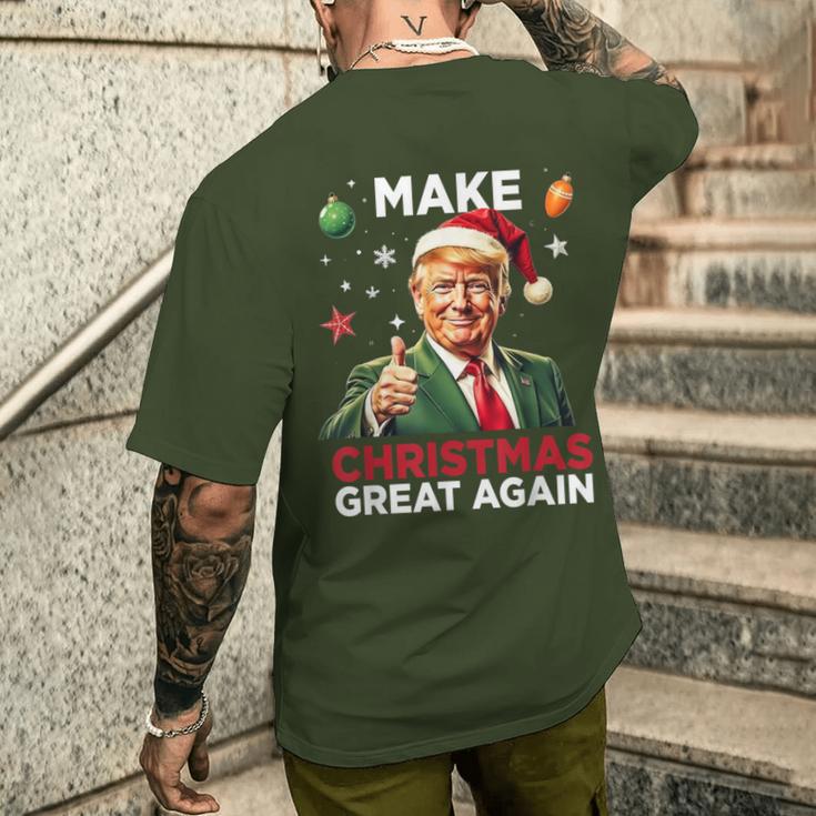 Christmas Pyjamas Make Christmas Great Again T-Shirt mit Rückendruck Geschenke für Ihn