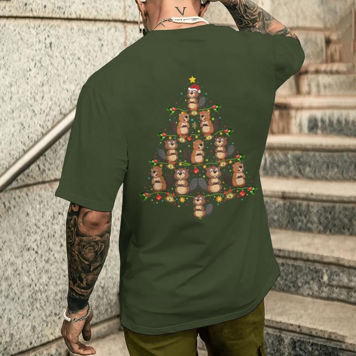 Flannelette Christmas Tree Christmas Flannelette T-Shirt mit Rückendruck Geschenke für Ihn