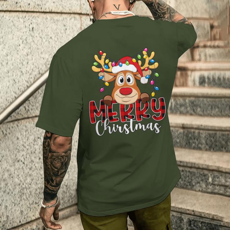 Reindeer Merry Christmas Family T-Shirt mit Rückendruck Geschenke für Ihn