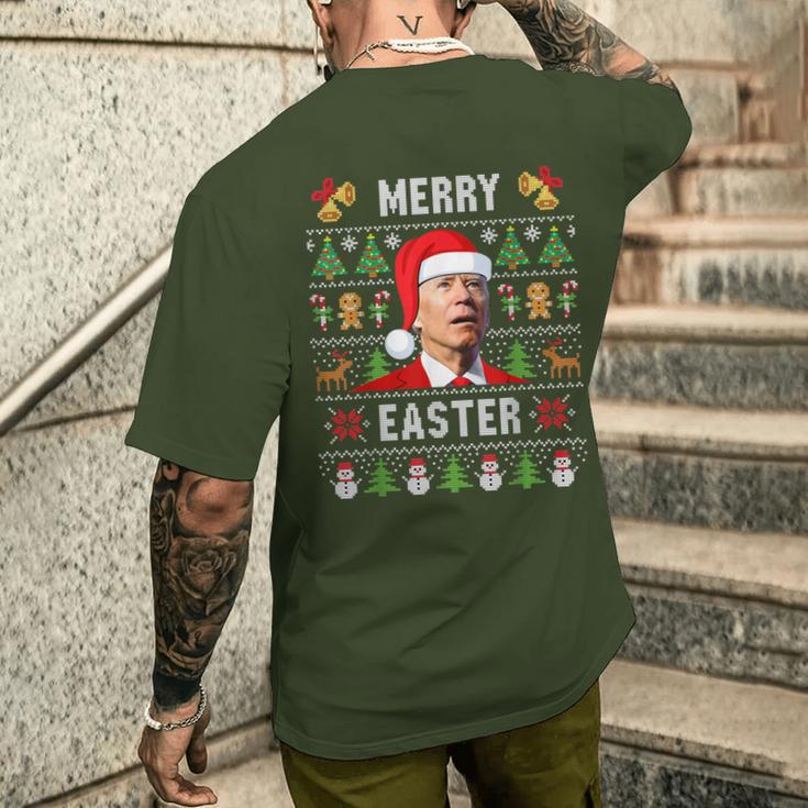 Ugly Jumper Merry Easter Biden Christmas T-Shirt mit Rückendruck Geschenke für Ihn