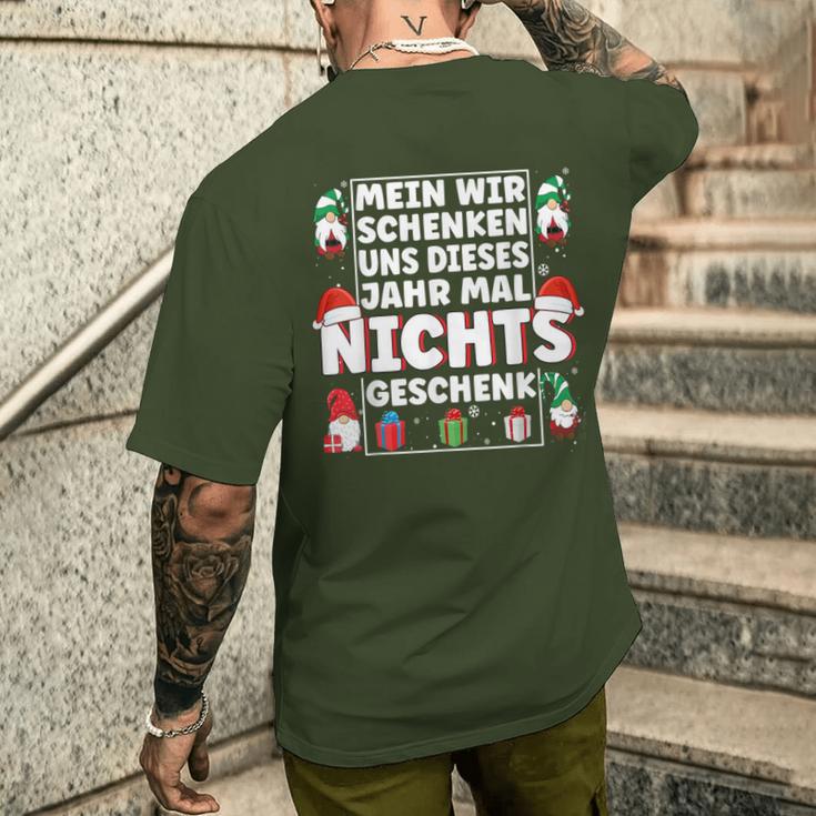 We Give Us Nothing Xmas Christmas S T-Shirt mit Rückendruck Geschenke für Ihn