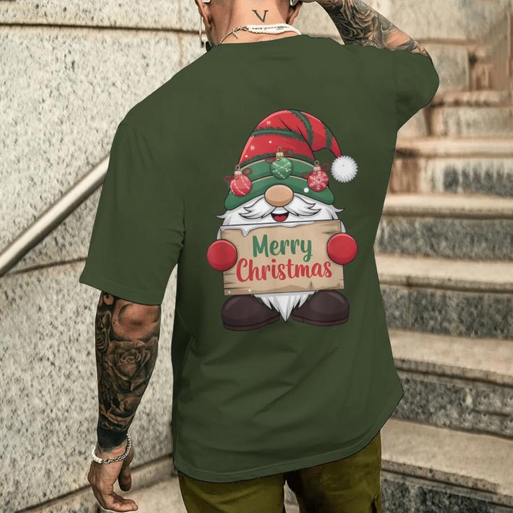 Gnome Christmas Santa Claus Costume Merry Christmas Gnome T-Shirt mit Rückendruck Geschenke für Ihn