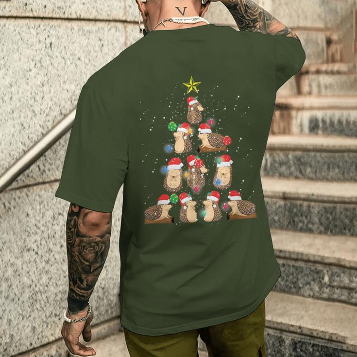 Hedgehog Christmas Animal Xmas Animal Love Pet T-Shirt mit Rückendruck Geschenke für Ihn