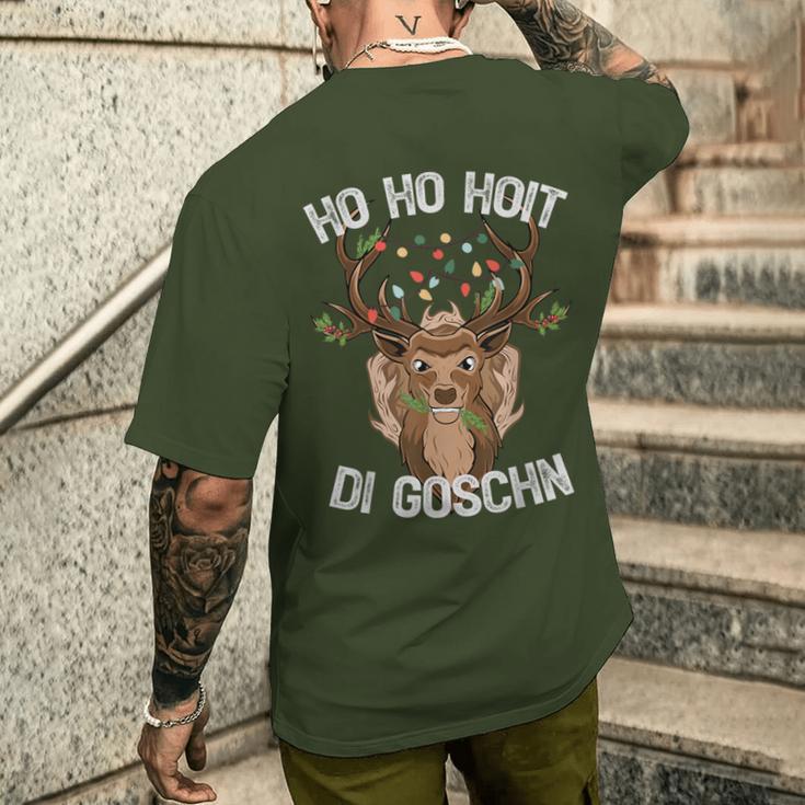 Ho Ho Hoit Di Goschn Weihnachten Ugly Christmas T-Shirt mit Rückendruck Geschenke für Ihn