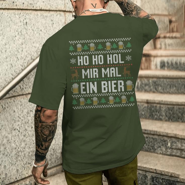 Ho Ho Hol Mir Mal Ein Bier Christmas T-Shirt mit Rückendruck Geschenke für Ihn