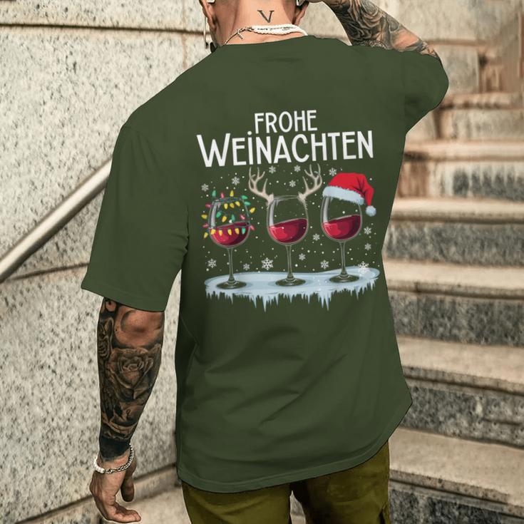 Merry Christmas Reindeer Fairy Lights Santa Claus T-Shirt mit Rückendruck Geschenke für Ihn