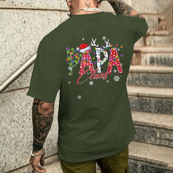 Papa Claus Family Matching Group Ugly Christmas Jumper T-Shirt mit Rückendruck Geschenke für Ihn