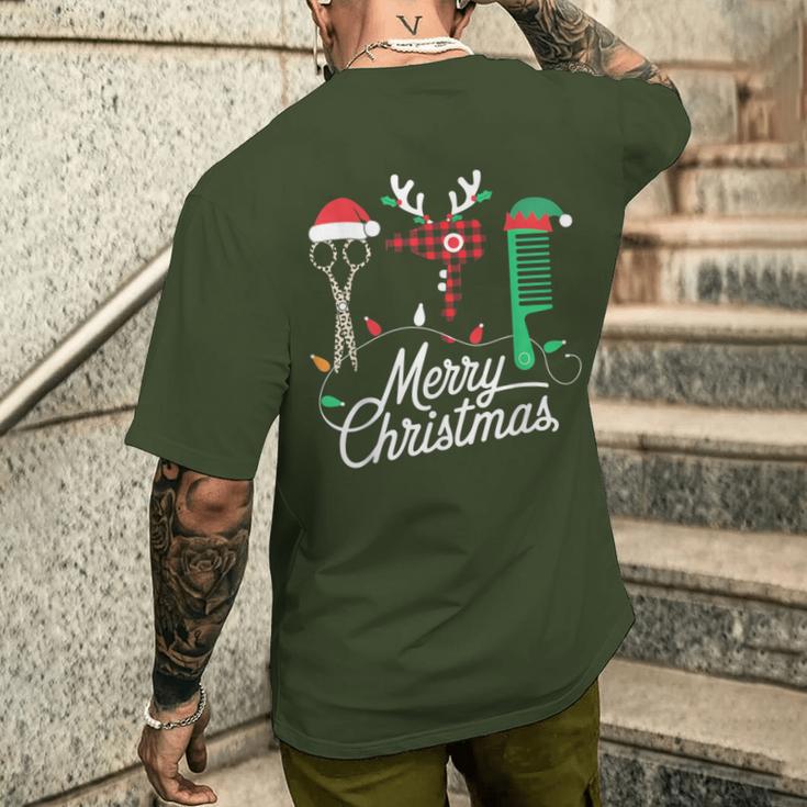 Salon Tools For Festive Christmas Hairdresser Merry Christmas T-Shirt mit Rückendruck Geschenke für Ihn