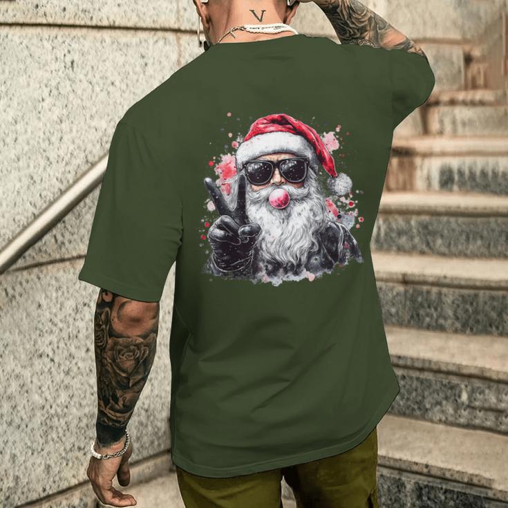 Santa Claus Christmas Fun Christmas T-Shirt mit Rückendruck Geschenke für Ihn