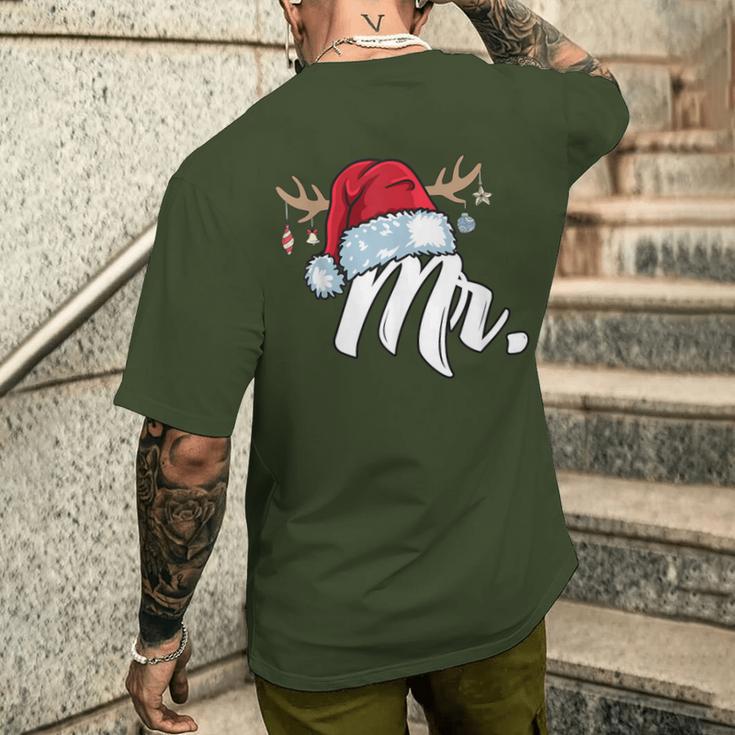 Santa Claus Hat Mr Partner Outfit For Christmas T-Shirt mit Rückendruck Geschenke für Ihn