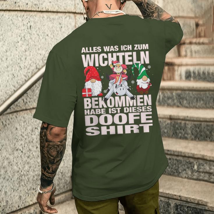 Secret Christmas Gnome Xmas Doofe Gnome T-Shirt mit Rückendruck Geschenke für Ihn