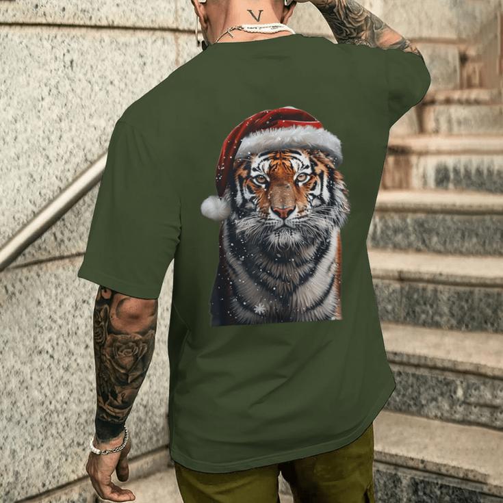 Tiger Christmas T-Shirt mit Rückendruck Geschenke für Ihn