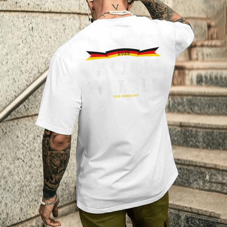 Alice Weidel Chancellor Team 2025 Alice Weidel Germany Blue T-Shirt mit Rückendruck Geschenke für Ihn