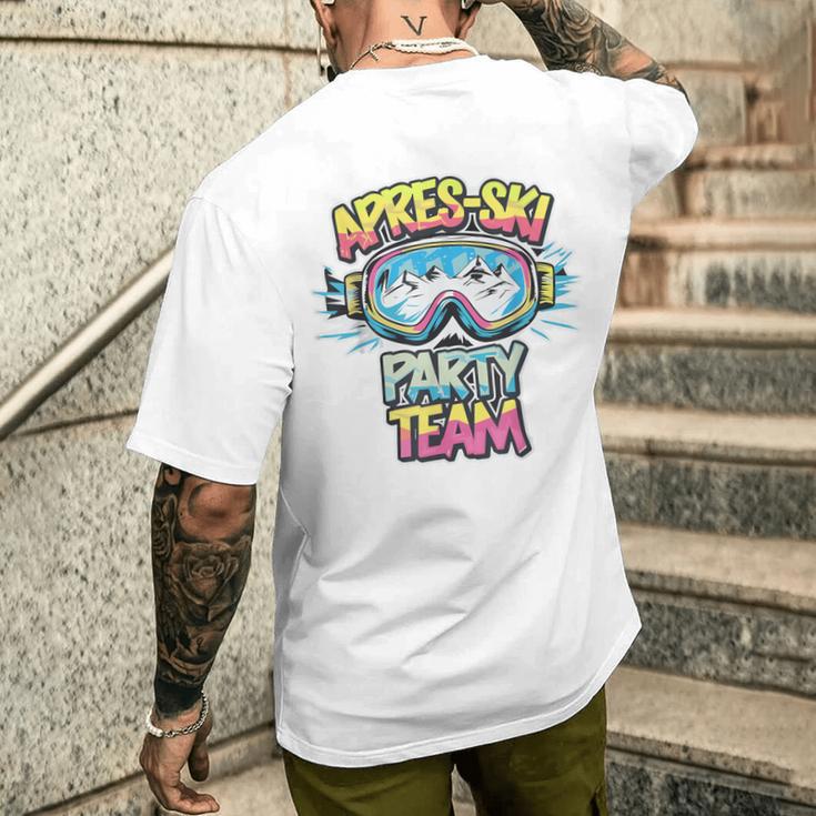 Apres Ski Party Team Lustges Hütten Party Urlaubs Outfit T-Shirt mit Rückendruck Geschenke für Ihn