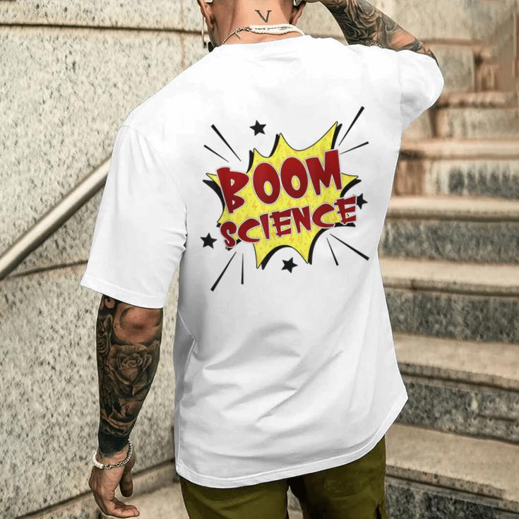 Boom Science Comic Book Style Men's Back Print T-Shirt - Monsterry