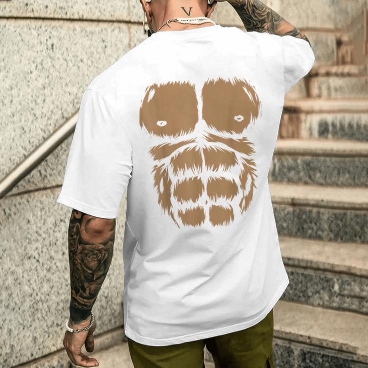 Carnival Costume Gorilla Aaffe Fancy Dress Carnival Brown T-Shirt mit Rückendruck Geschenke für Ihn