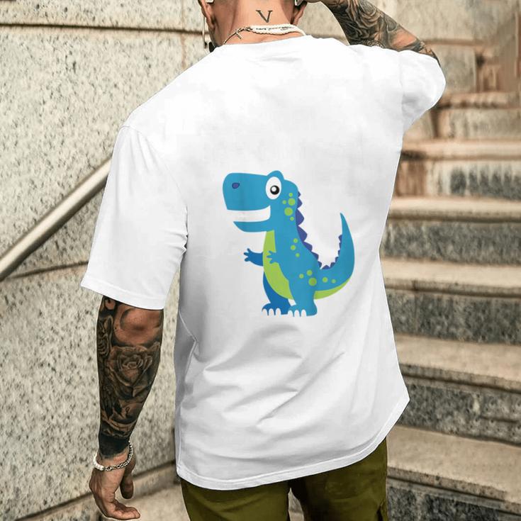 Children's 4Th Birthday Boy Dino T-Rex Dinosaur 4 Birthday T-Shirt mit Rückendruck Geschenke für Ihn