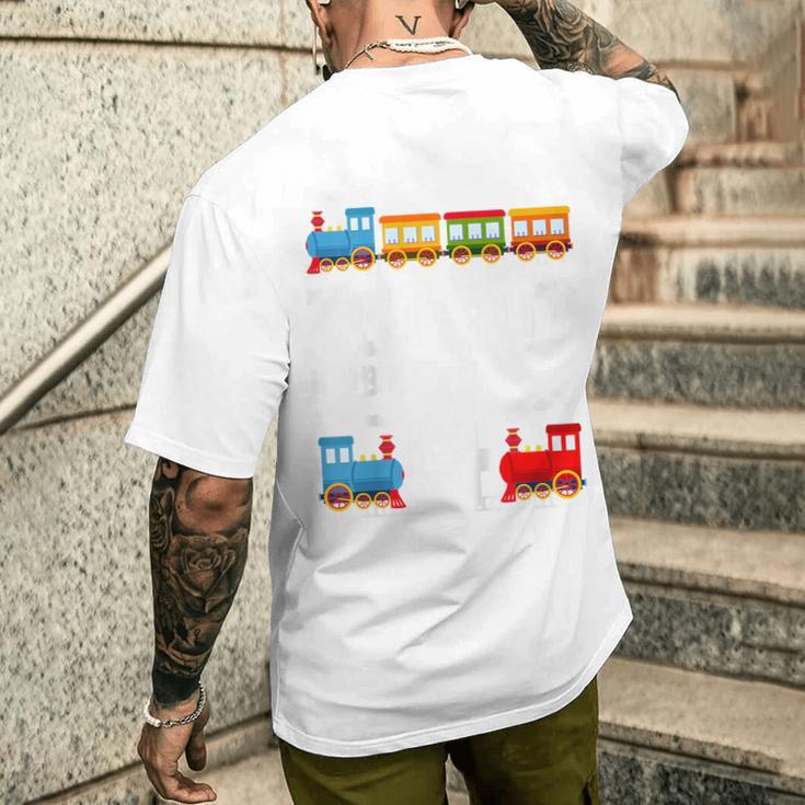 Children's 4Th Birthday Train 4 Years Boys T-Shirt mit Rückendruck Geschenke für Ihn