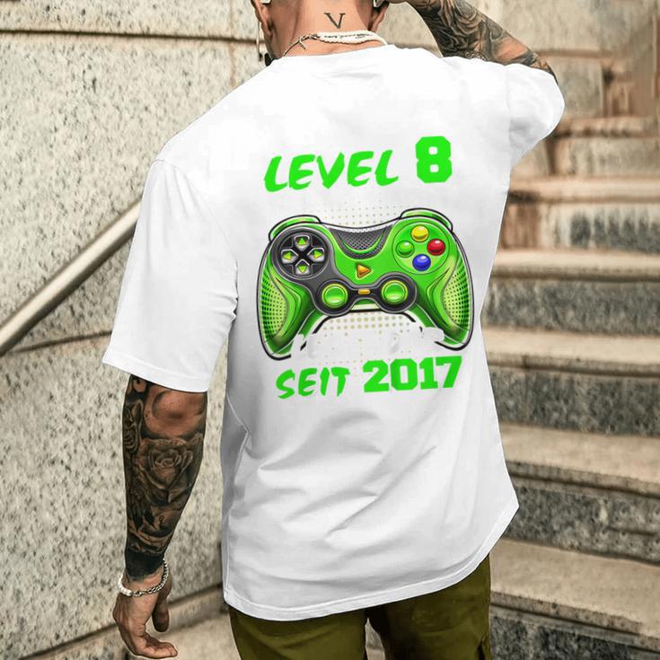 Children's Level 8 Birthday Boy Gamer 2017 8Th Birthday T-Shirt mit Rückendruck Geschenke für Ihn