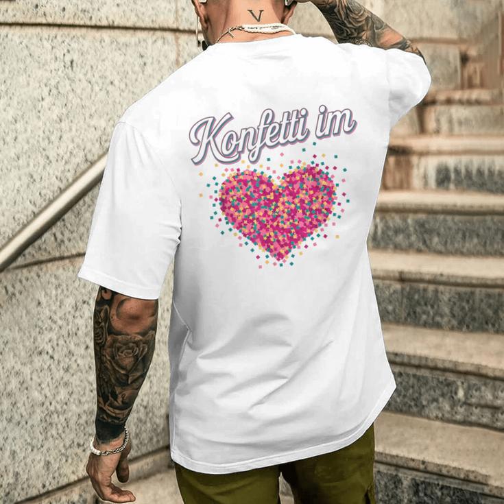 Confetti In The Heart Fancy Dress Carnival Confetti Costume T-Shirt mit Rückendruck Geschenke für Ihn