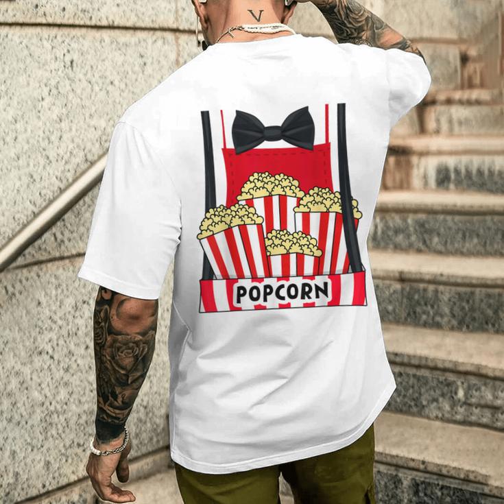 Cute Popcorn Seller Costume T-Shirt mit Rückendruck Geschenke für Ihn