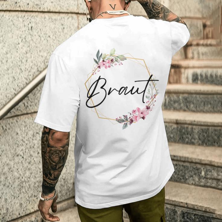 Damen Braut Bride Junggesellenabschied Dezent Herz Jga Bride To Be T-Shirt mit Rückendruck Geschenke für Ihn