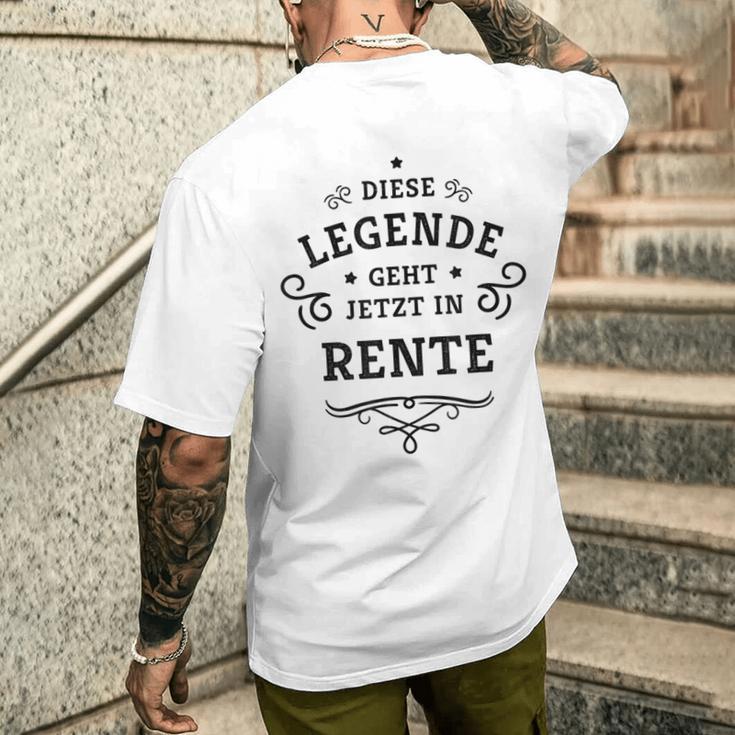 Dese Legende Geht Jetzt In Rente This Legend Goes Now In T-Shirt mit Rückendruck Geschenke für Ihn