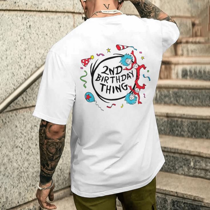 Dr Seuss 2Nd Birthday Thing Gray T-Shirt mit Rückendruck Geschenke für Ihn